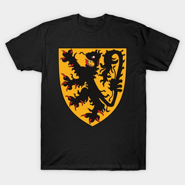 Flanders - Coat of Arms T-Shirt by blackroserelicsshop@gmail.com